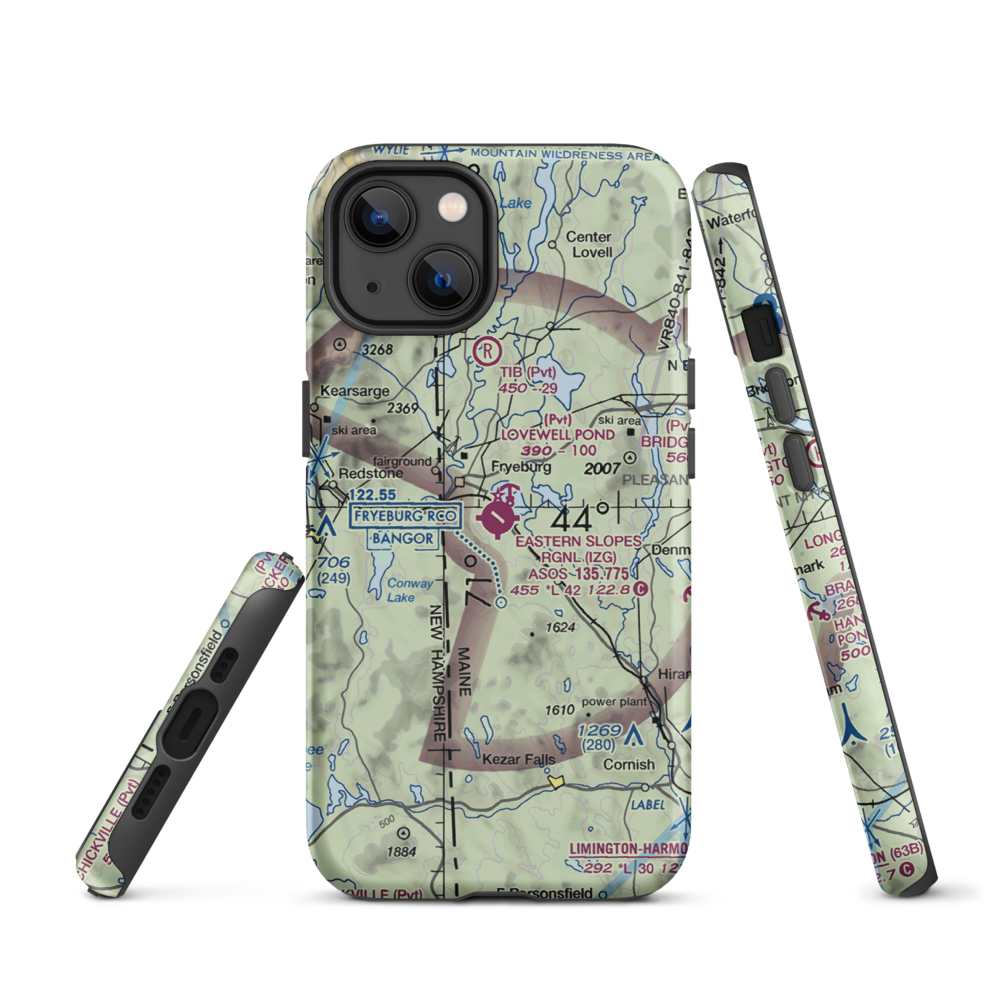 Eastern Slopes Regional Airport (IZG) VFR Sectional  Tough iPhone Case iPhone 13 model shown