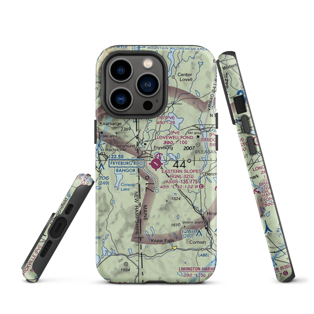 Eastern Slopes Regional Airport (IZG) VFR Sectional  Tough iPhone Case iPhone 13 Pro model shown