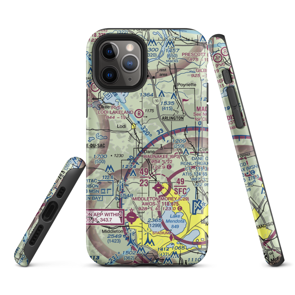 Eberle Ranch Airport (5WN2) VFR Sectional  Tough iPhone Case iPhone 11 Pro model shown