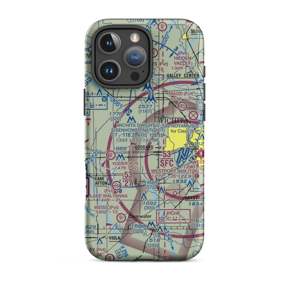 Eck Field (SN64) VFR Sectional  Tough iPhone Case iPhone 16 Pro Max model shown