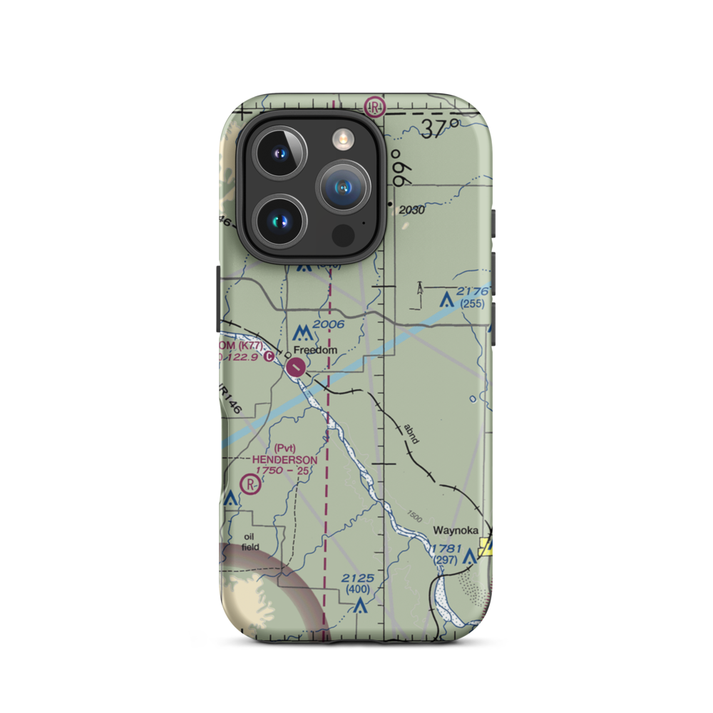 Eden Ranch Airport (OK40) VFR Sectional  Tough iPhone Case iPhone 16 Pro model shown
