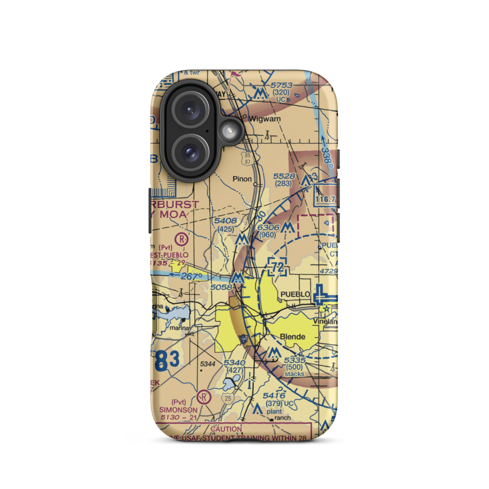 Edenway Airport (2CO5) VFR Sectional  Tough iPhone Case iPhone 16 model shown