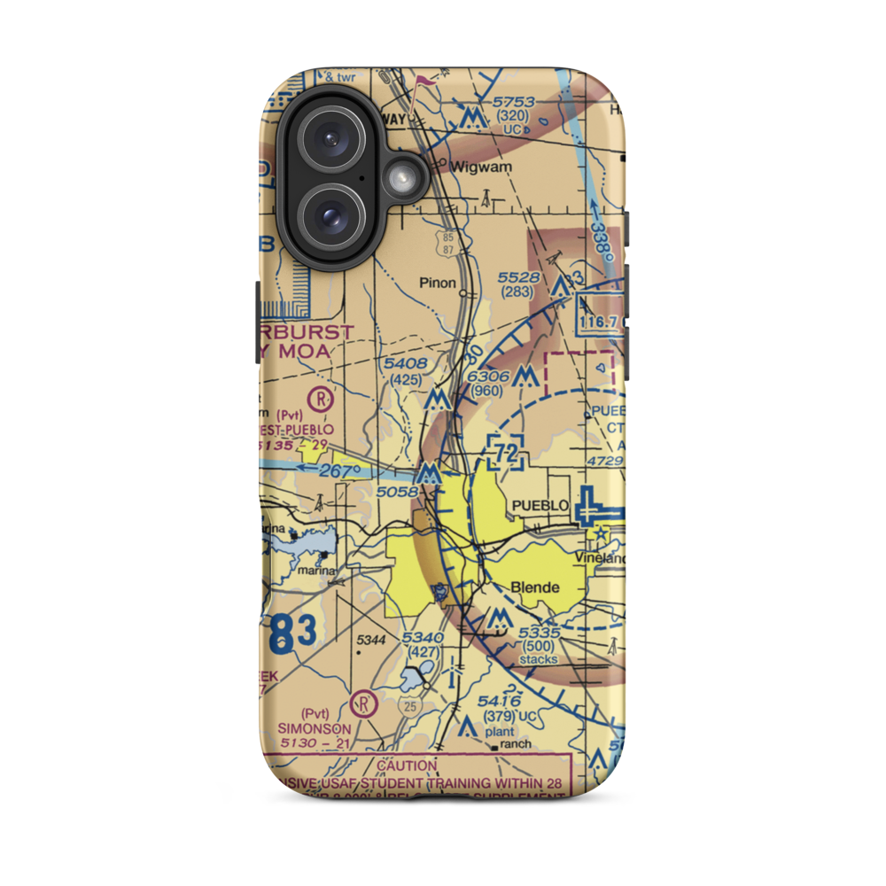 Edenway Airport (2CO5) VFR Sectional  Tough iPhone Case iPhone 16 Plus model shown