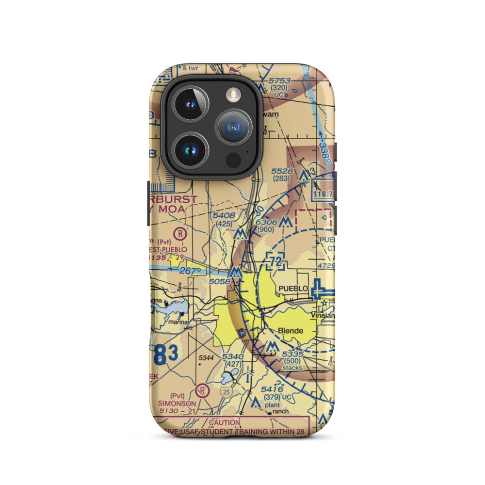 Edenway Airport (2CO5) VFR Sectional  Tough iPhone Case iPhone 16 Pro model shown
