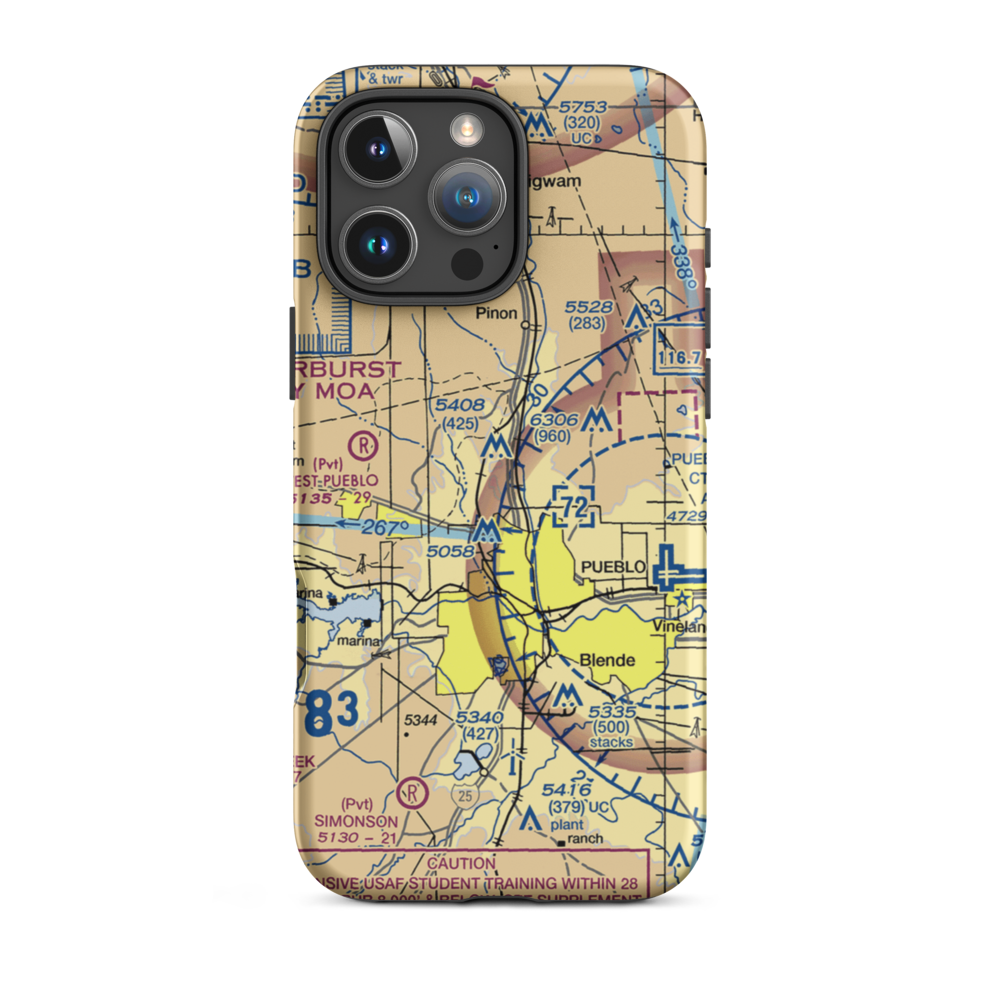 Edenway Airport (2CO5) VFR Sectional  Tough iPhone Case iPhone 16 Pro Max model shown
