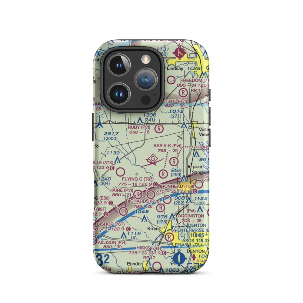 Edgington Ranch Airport (XA03) VFR Sectional  Tough iPhone Case iPhone 16 Pro model shown