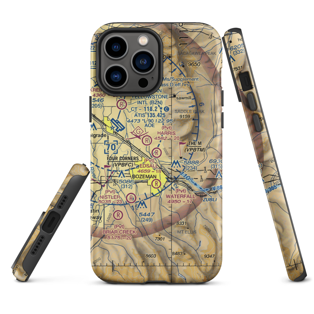 Edsall Field (MT71) VFR Sectional  Tough iPhone Case iPhone 13 Pro Max model shown