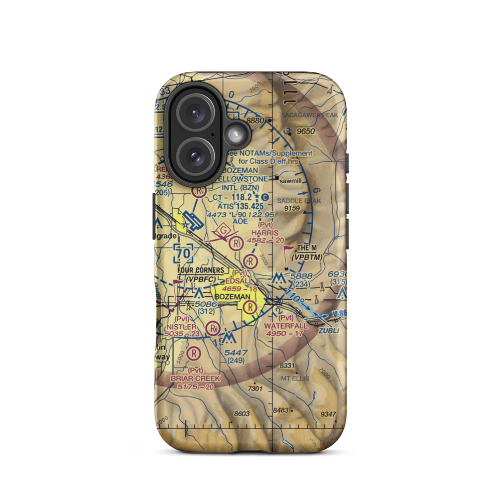 Edsall Field (MT71) VFR Sectional  Tough iPhone Case iPhone 16 model shown