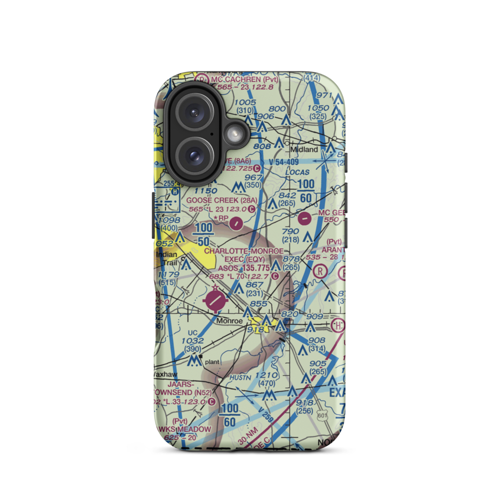 Edwards Airport (9NC3) VFR Sectional  Tough iPhone Case iPhone 16 model shown