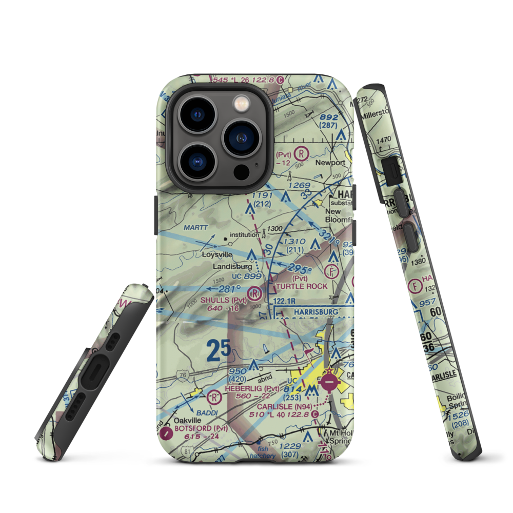 Egolf Airport (2PA7) VFR Sectional  Tough iPhone Case iPhone 13 Pro model shown