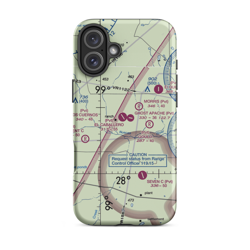 El Caballero Airport (2XA1) VFR Sectional  Tough iPhone Case iPhone 16 Plus model shown