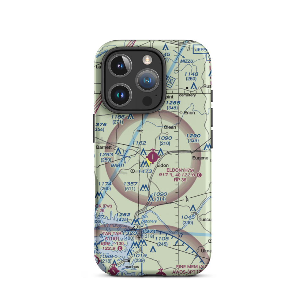 Eldon Model Airpark (H79) VFR Sectional  Tough iPhone Case iPhone 16 Pro model shown