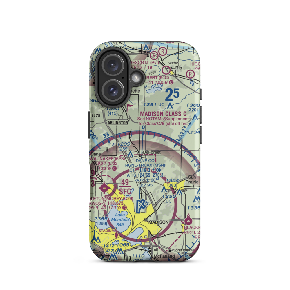 Elert Airport (WS12) VFR Sectional  Tough iPhone Case iPhone 16 model shown