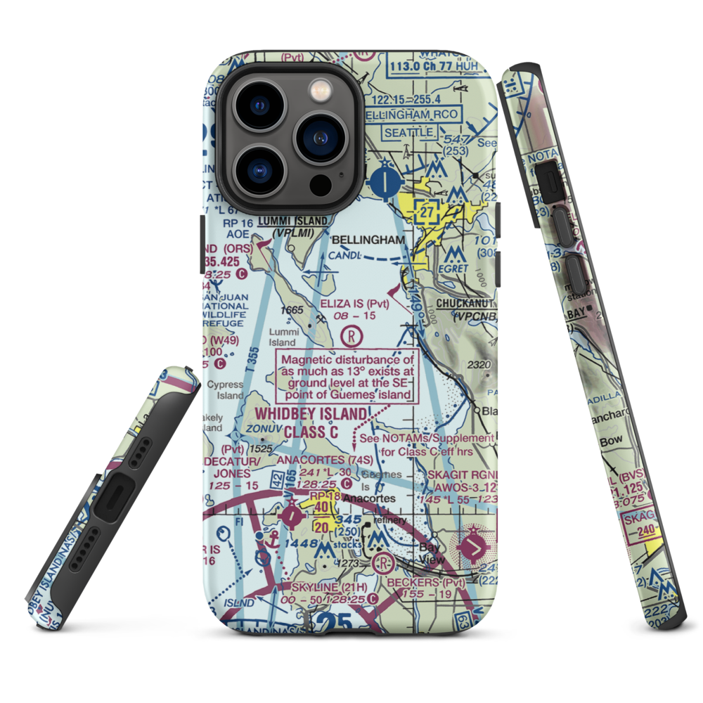 Eliza Island Airport (WA93) VFR Sectional  Tough iPhone Case iPhone 13 Pro Max model shown