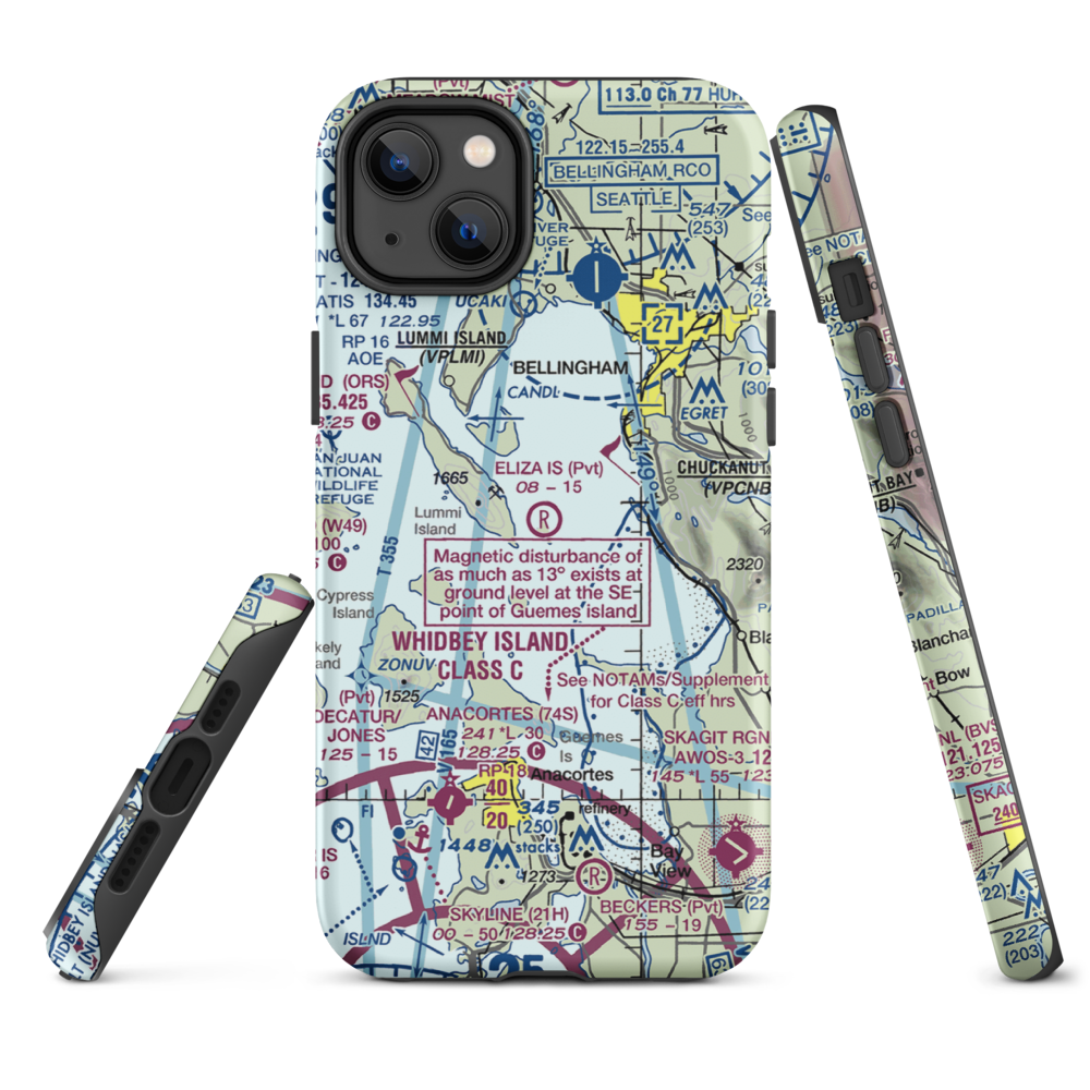 Eliza Island Airport (WA93) VFR Sectional  Tough iPhone Case iPhone 14 Plus model shown