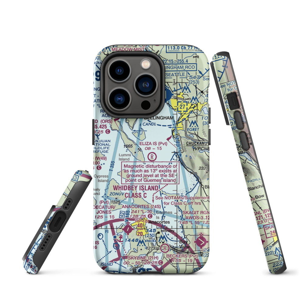 Eliza Island Airport (WA93) VFR Sectional  Tough iPhone Case iPhone 14 Pro model shown