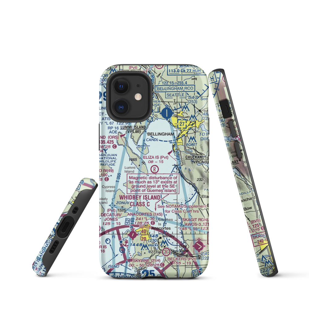 Eliza Island Airport (WA93) VFR Sectional  Tough iPhone Case iPhone 12 mini model shown