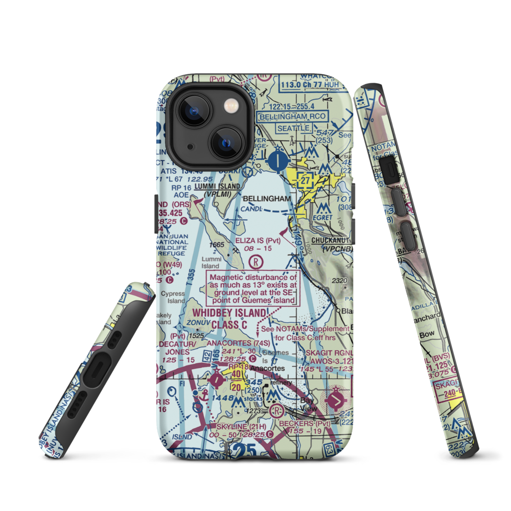 Eliza Island Airport (WA93) VFR Sectional  Tough iPhone Case iPhone 13 model shown