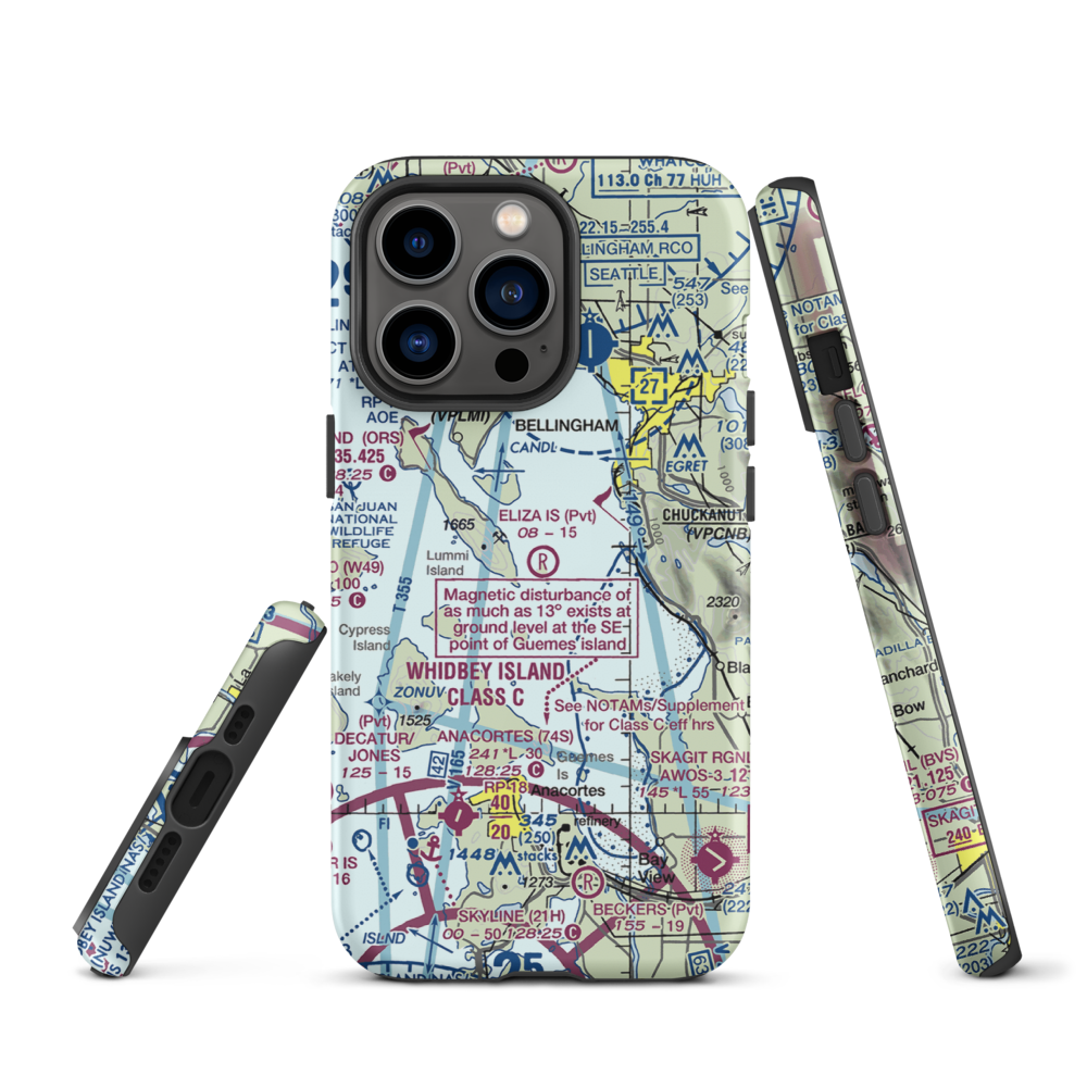Eliza Island Airport (WA93) VFR Sectional  Tough iPhone Case iPhone 13 Pro model shown
