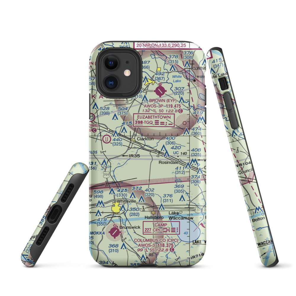Elkins Field (2NR2) VFR Sectional  Tough iPhone Case iPhone 11 model shown