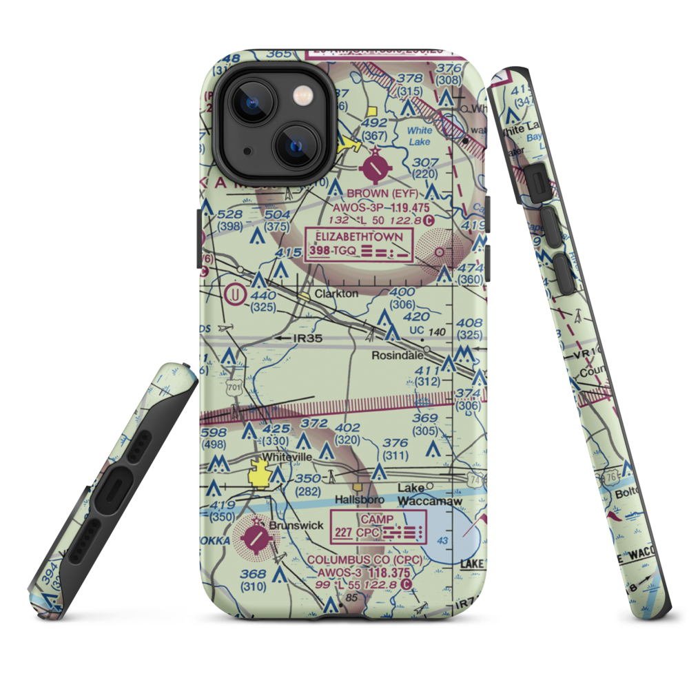 Elkins Field (2NR2) VFR Sectional  Tough iPhone Case iPhone 14 Plus model shown