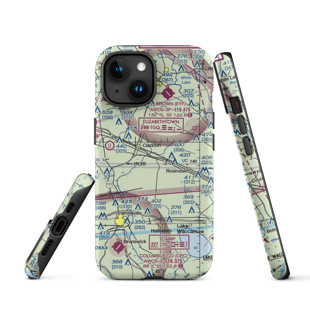 Elkins Field (2NR2) VFR Sectional  Tough iPhone Case iPhone 15 model shown