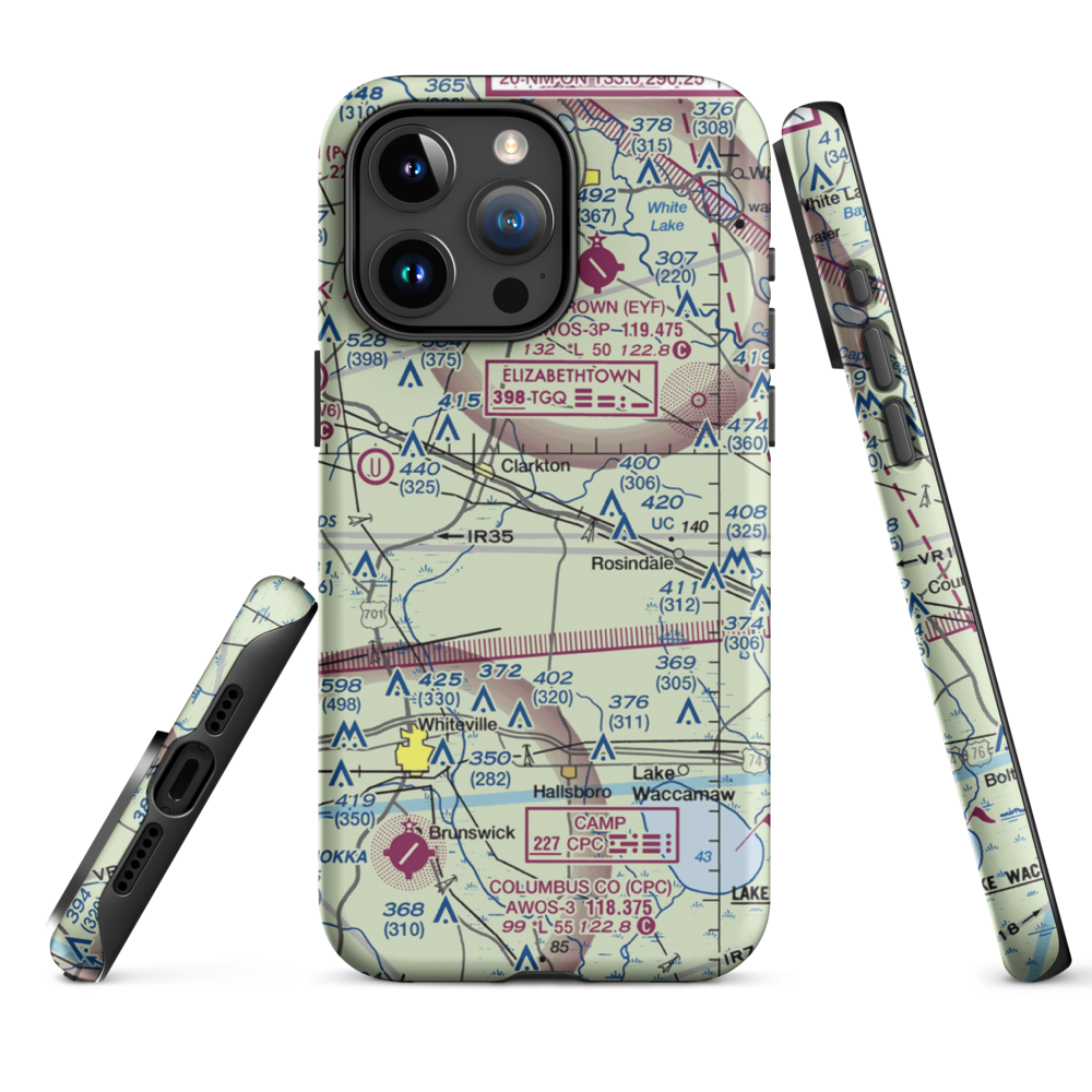 Elkins Field (2NR2) VFR Sectional  Tough iPhone Case iPhone 15 Pro Max model shown