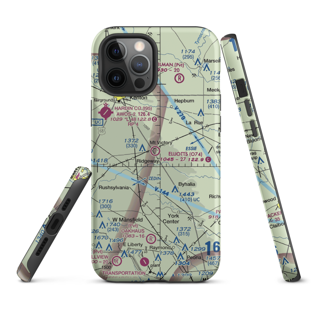 Elliotts Landing Airport (O74) VFR Sectional  Tough iPhone Case iPhone 12 Pro Max model shown