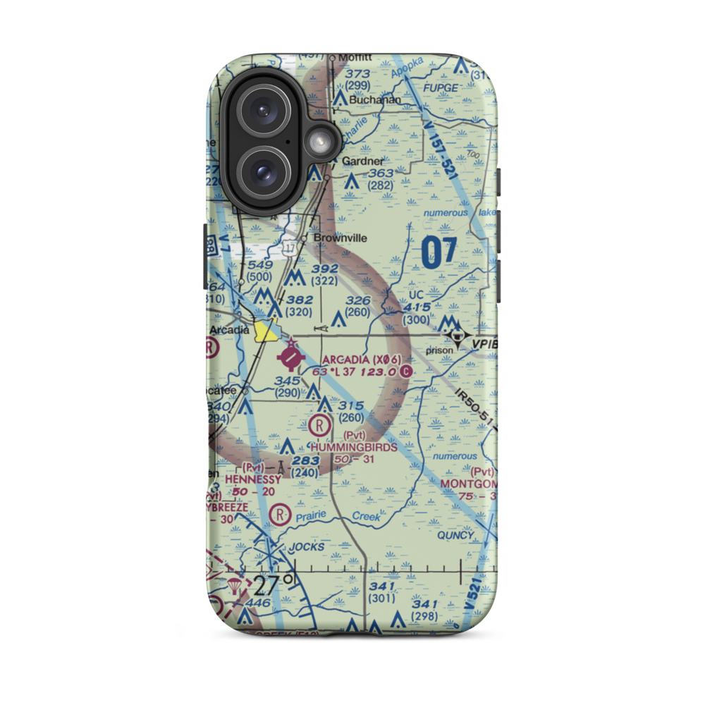 Ellsworth Field (FA27) VFR Sectional  Tough iPhone Case iPhone 16 Plus model shown