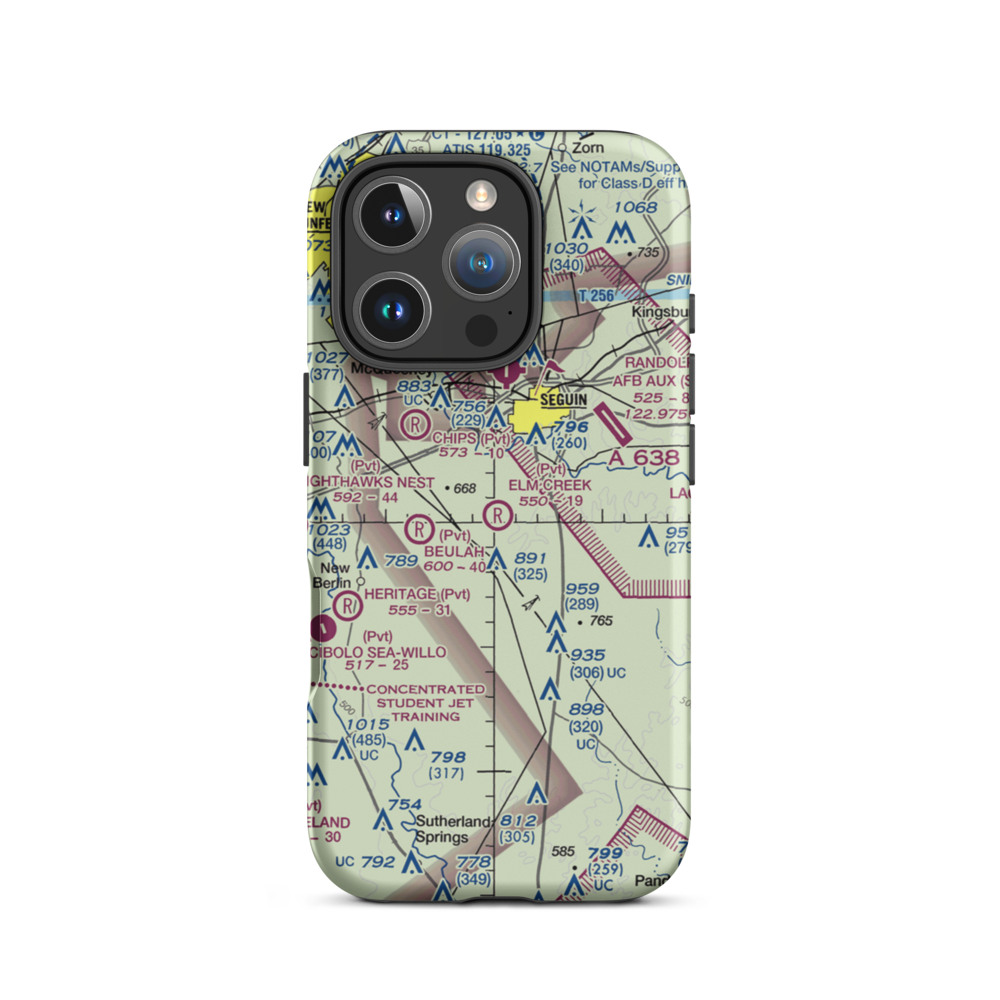 Elm Creek Airpark (0TX6) VFR Sectional  Tough iPhone Case iPhone 16 Pro model shown
