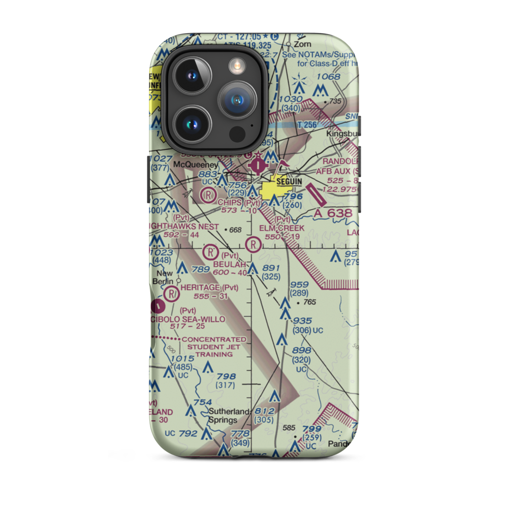 Elm Creek Airpark (0TX6) VFR Sectional  Tough iPhone Case iPhone 16 Pro Max model shown