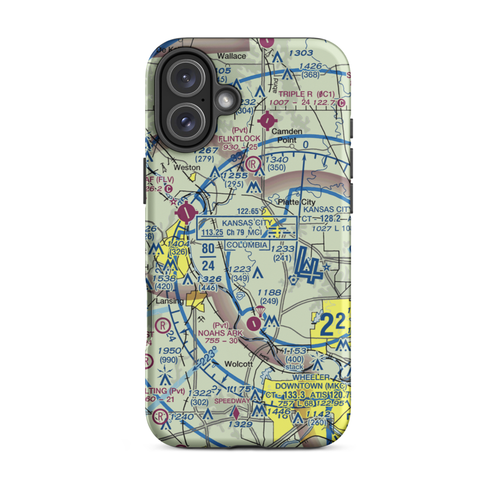 Elton Field (7MO5) VFR Sectional  Tough iPhone Case iPhone 16 Plus model shown