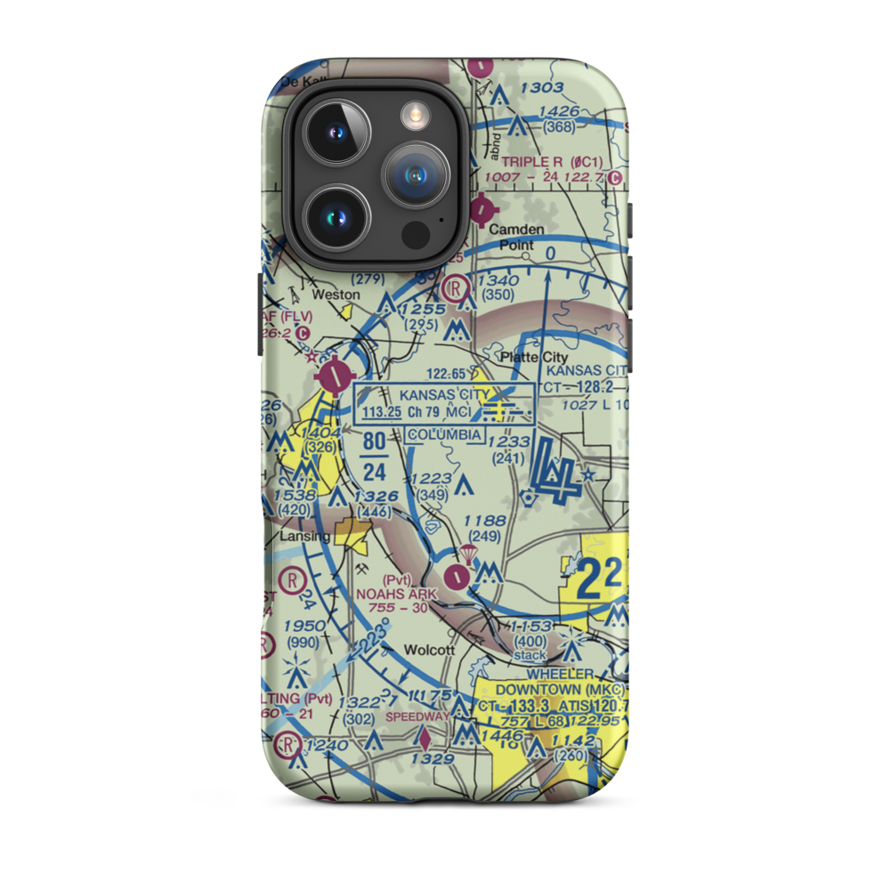 Elton Field (7MO5) VFR Sectional  Tough iPhone Case iPhone 16 Pro Max model shown