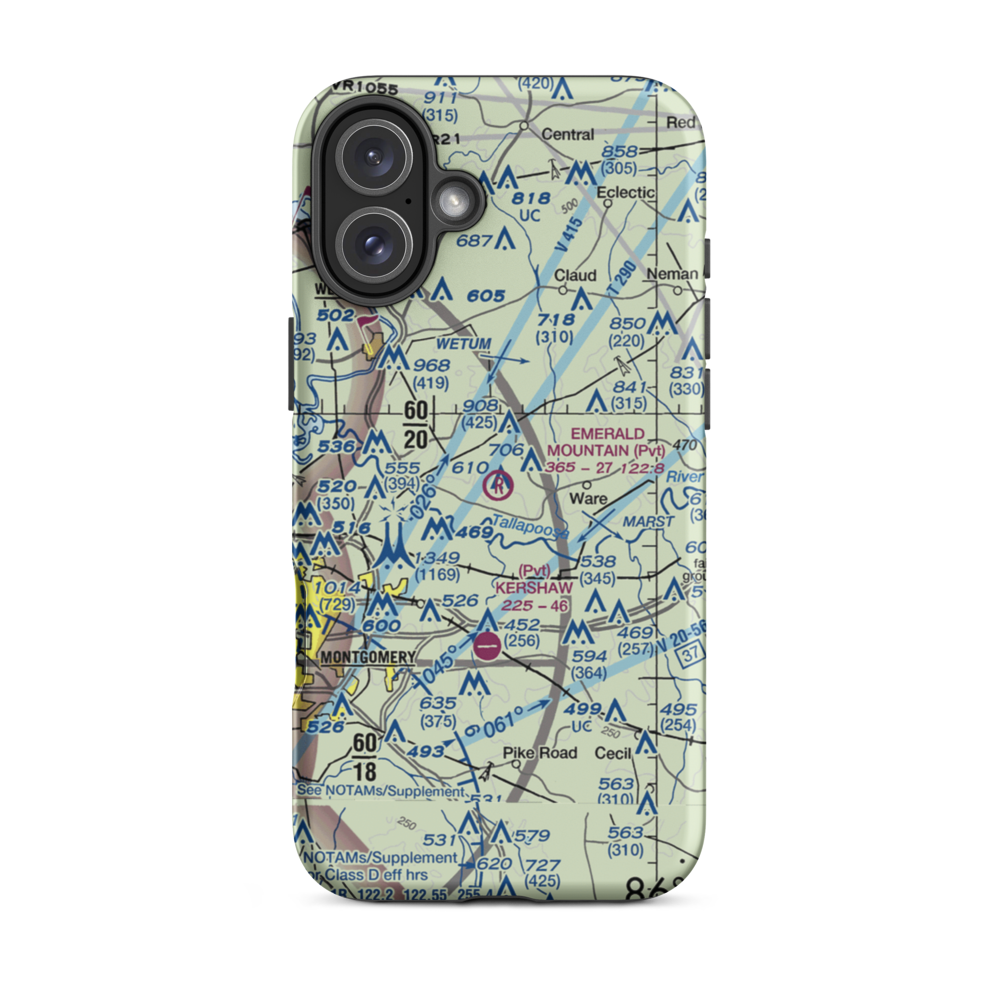 Emerald Mountain Airport (2AL3) VFR Sectional  Tough iPhone Case iPhone 16 Plus model shown