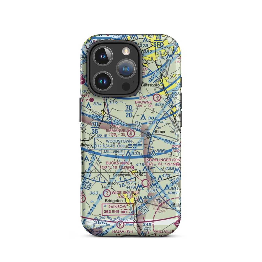 Emmanuel Airport (04NJ) VFR Sectional  Tough iPhone Case iPhone 16 Pro model shown