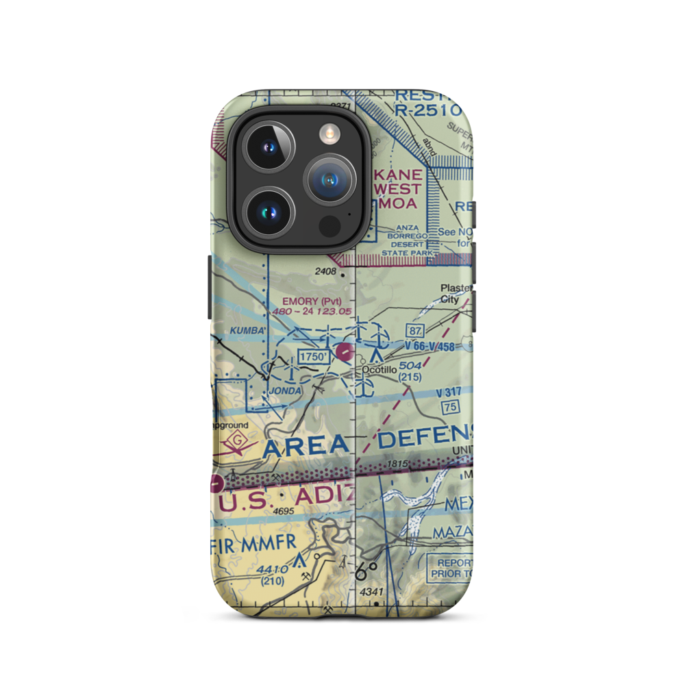 Emory Ranch Airport (0CA6) VFR Sectional  Tough iPhone Case iPhone 16 Pro model shown