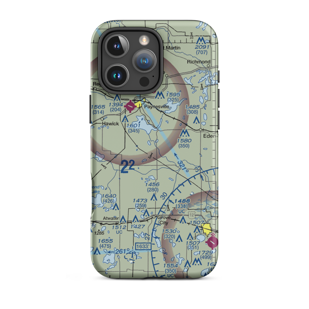 Empire Valley Airport (MN88) VFR Sectional  Tough iPhone Case iPhone 16 Pro Max model shown