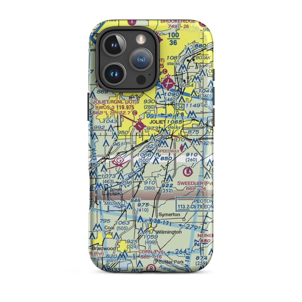 Empress River Casino Heliport (I01) VFR Sectional  Tough iPhone Case iPhone 16 Pro Max model shown