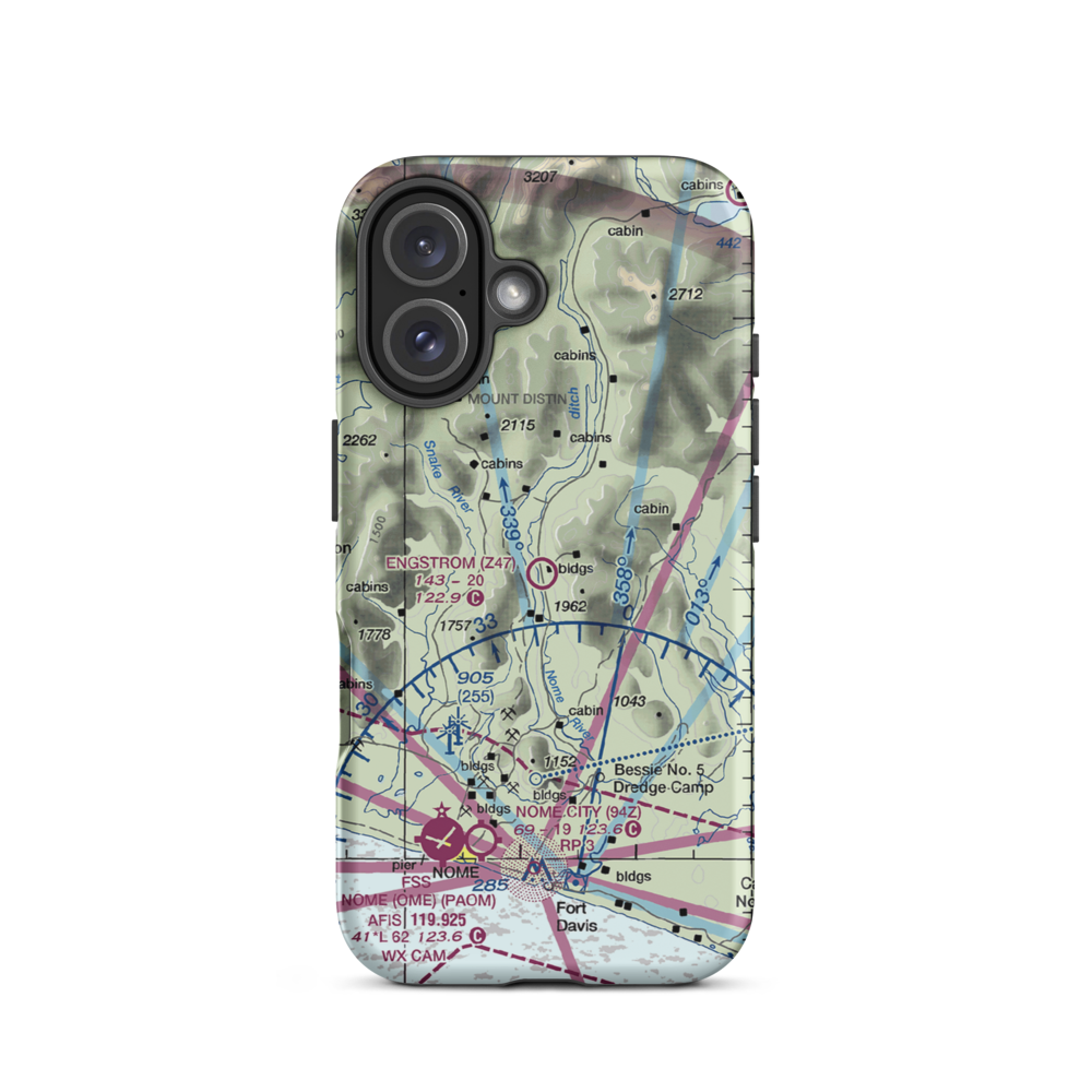 Engstrom Field (Z47) VFR Sectional  Tough iPhone Case iPhone 16 model shown