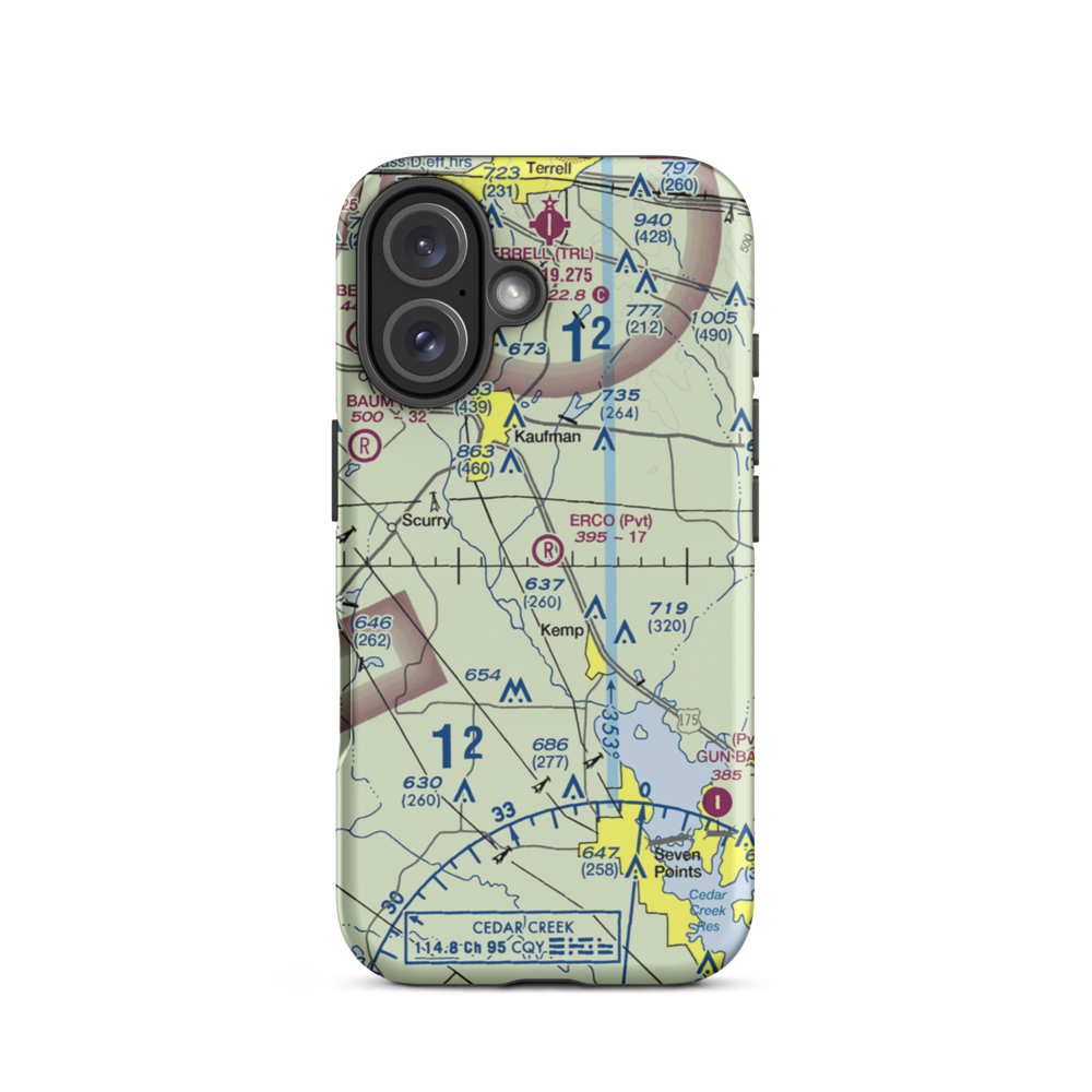 Erco Field (0TA4) VFR Sectional  Tough iPhone Case iPhone 16 model shown