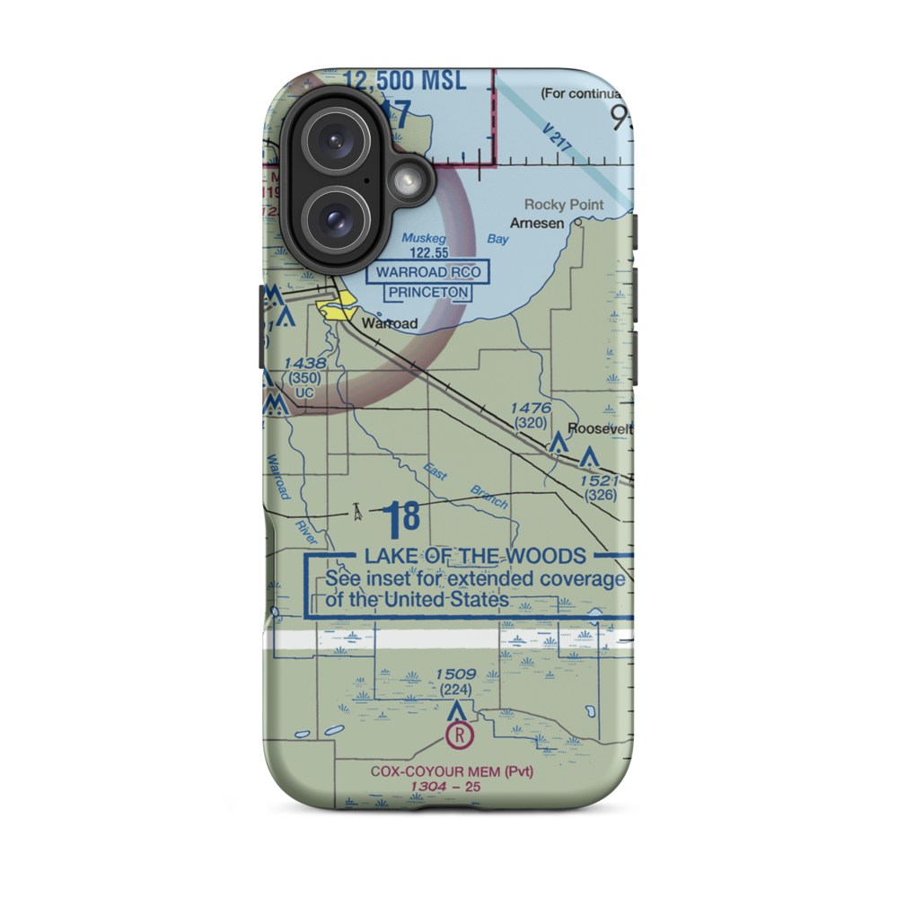 Erickson Airport (87MN) VFR Sectional  Tough iPhone Case iPhone 16 Plus model shown