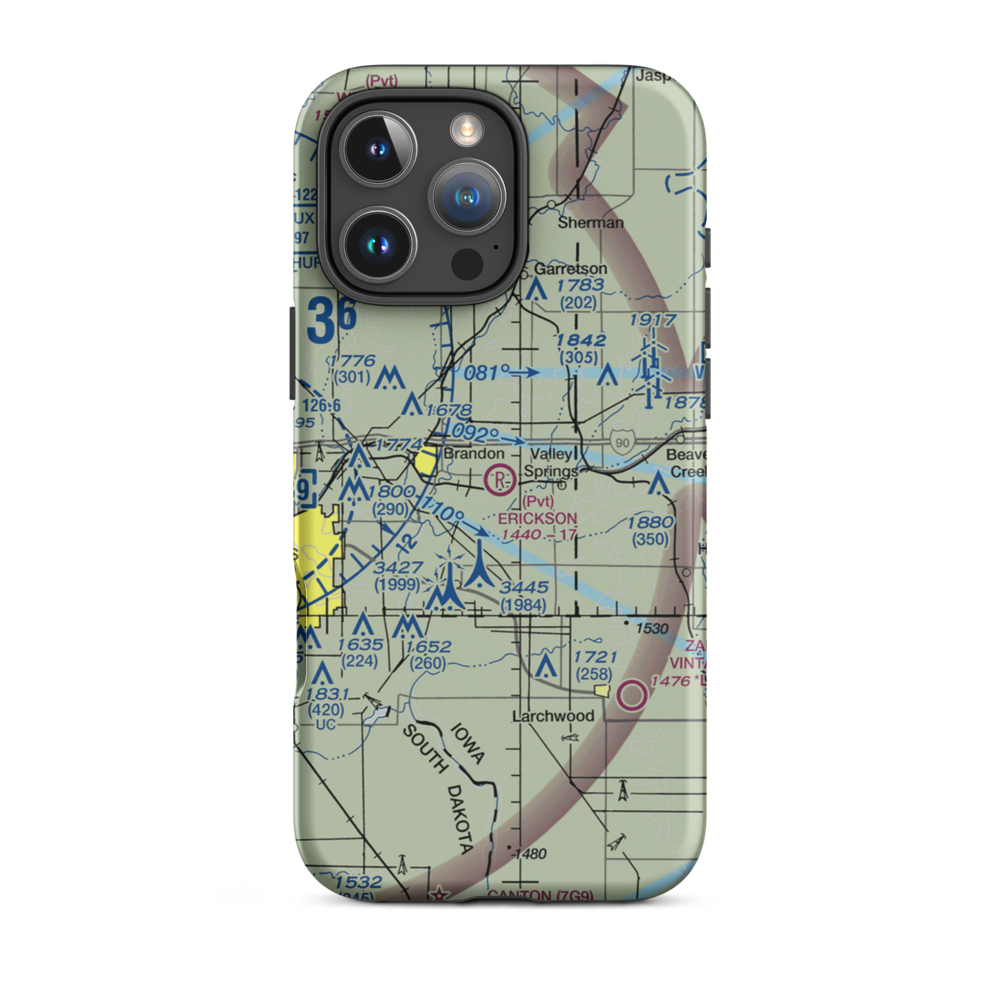 Erickson Intergalactic Airport (SD73) VFR Sectional  Tough iPhone Case iPhone 16 Pro Max model shown