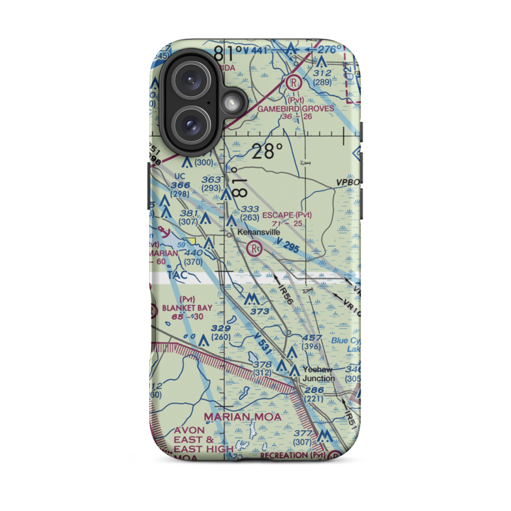 Escape Ranch Airport (4FL1) VFR Sectional  Tough iPhone Case iPhone 16 Plus model shown