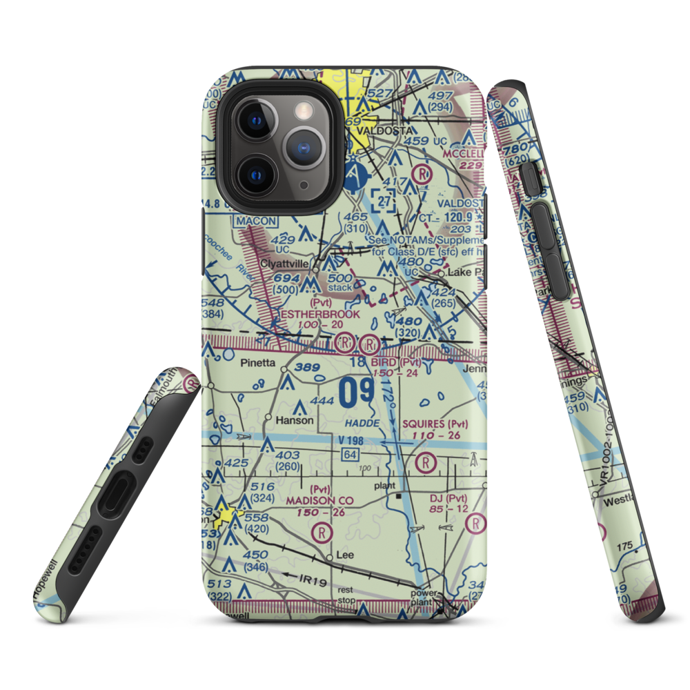 Estherbrook Aerodrome (7FD9) VFR Sectional  Tough iPhone Case iPhone 11 Pro model shown