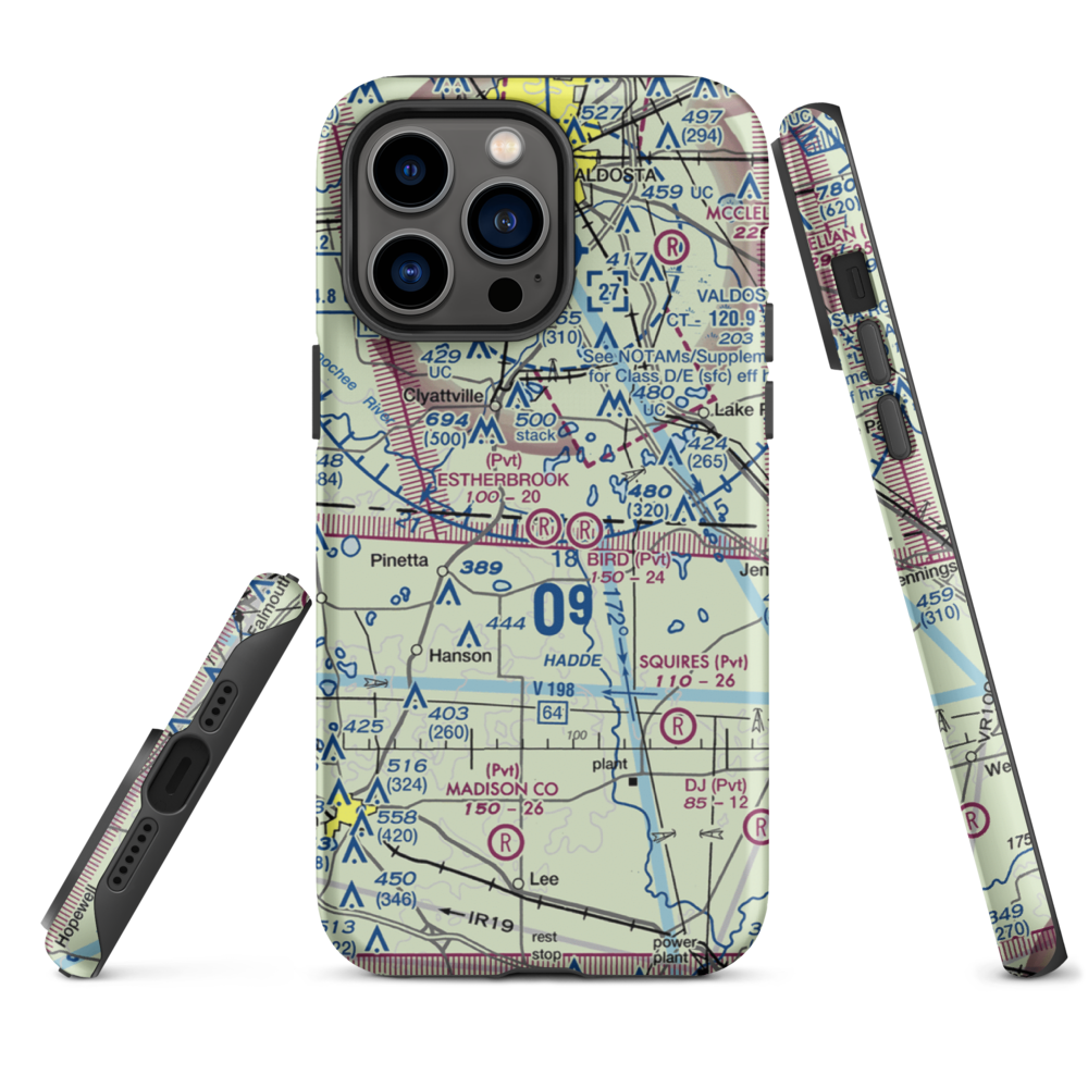 Estherbrook Aerodrome (7FD9) VFR Sectional  Tough iPhone Case iPhone 14 Pro Max model shown