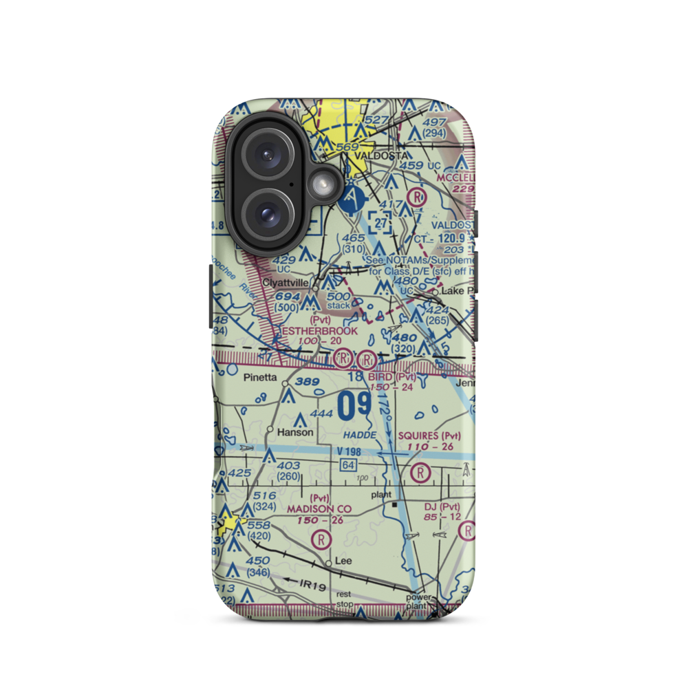 Estherbrook Aerodrome (7FD9) VFR Sectional  Tough iPhone Case iPhone 16 model shown