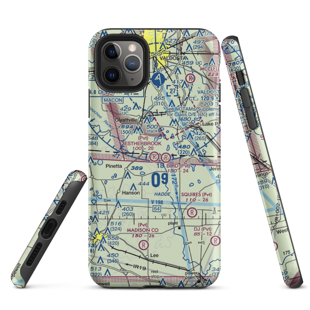 Estherbrook Aerodrome (7FD9) VFR Sectional  Tough iPhone Case iPhone 11 Pro Max model shown