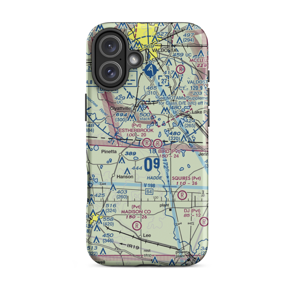 Estherbrook Aerodrome (7FD9) VFR Sectional  Tough iPhone Case iPhone 16 Plus model shown