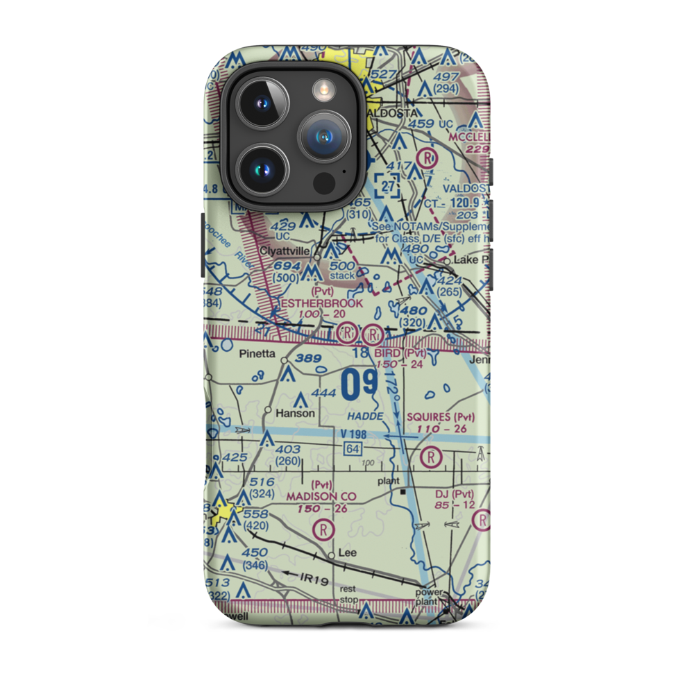 Estherbrook Aerodrome (7FD9) VFR Sectional  Tough iPhone Case iPhone 16 Pro Max model shown