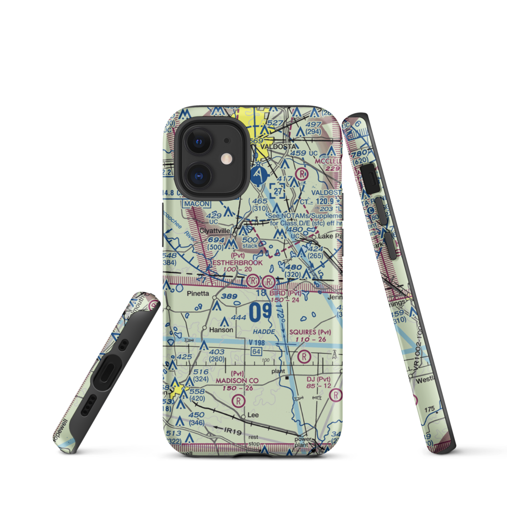 Estherbrook Aerodrome (7FD9) VFR Sectional  Tough iPhone Case iPhone 12 mini model shown